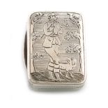 A George III silver engraved vinaigrette, by Matthew Linwood, Birmingham 1809, rectangular form, the