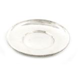 By The Artificers' Guild, an Arts and Crafts silver dish, London 1929, circular form, spot-