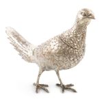 A silver model of a pheasant, by Neresheimer of Hanau, with London import marks for 1930, importer's