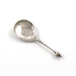 λAn early 17th century Norwegian silver Ball-knop spoon, maker's mark unidentified, probably