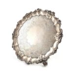 A 19th century Indian Colonial silver salver, by Hamilton and Co. Calcutta circa 1820, circular