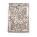 A Victorian Scottish silver card case, by William Crouch, part marked, Edinburgh circa 1860,