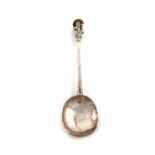 A Charles II West Country silver Apostle spoon, St. Thomas, marked with an anchor with two pellets