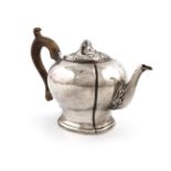 An 18th century Dutch silver teapot, by Matthijis Crayenschot, Amsterdam 1762, inverted baluster