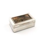 An Edwardian silver cigarette box / vesta box, by William Wright, London 1901, rectangular form, the