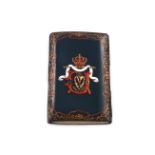 A late 19th century Japanese lacquered aide memoire cover, circa 1880, rectangular form, foliate