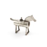 An Edwardian novelty silver table cigar lighter, by the Goldsmiths and Silversmiths Company,