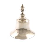 A silver table bell, by The Gorham Manufacturing Company, Birmingham 1919, tapering circular form,