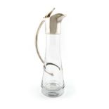 By Martin Pugh, a modern silver-mounted glass claret jug, Birmingham 1999, slender tapering form,
