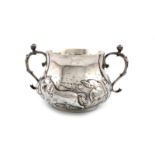 A Charles II silver two-handled porringer, maker's mark attributed to John Burges, London,