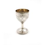 A George III silver goblet, by Robert Jones, (of Liverpool), London 1796, circular bowl, later