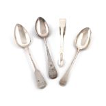 A small collection of Channel Islands silver flatware, comprising: a pair of sugar tongs by