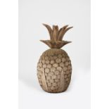 A large carved wood pineapple, 90.5cm. high Provenance: The Estate of Dame Elisabeth Frink and Lin