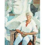 ‡ Henrietta Young (b. 1951) Portrait of Dame Elisabeth Frink (1930-1993) Signed and dated 1988 Oil