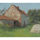 Sir George Clausen RA (1852-1944) Farm buildings Oil on canvas 29.7 x 34.8cm Provenance: Sotheby'