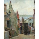 ‡ John Anthony Park RBA, ROI (1880-1962) St Ives street scene Signed Oil on canvas 59.5 x 49.5 cm