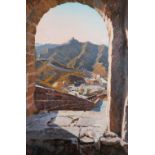 Mao Zongze (Chinese 20th Century) Gateway in the Great Wall of China, Badaling Signed and with the