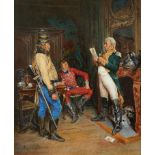 Marcus Stone RA (1840-1921) The Envoy Signed and dated 18 Watercolour heightened with white and