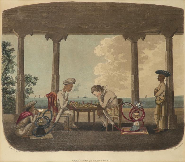 Charles Gold (d.1842) Hanuman; Tipoo's Palace; Natives pay homage to their ruler; Chess in India - Image 4 of 12