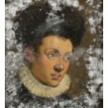 Italian School 19th Century Portrait of a young man in renaissance costume Oil on canvas 44.3 x 38.