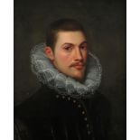 Follower of Michiel Jansz. van Mierevelt Portrait of a young man, bust length, with a ruff and