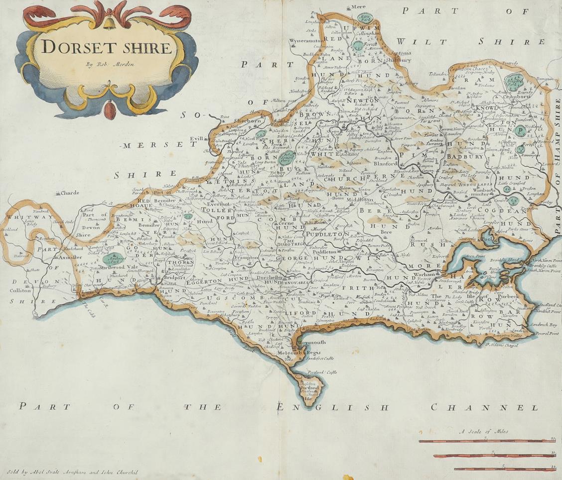 After Robert Morden Wiltshire; Dorsetshire; Somersetshire; Devonshire; Cornwall Five, each