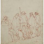 Pietro Fabris (Italian act. 1740-1792) Study of monks and other figures Pen and brown ink 13.2 x