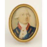 λRichard Collins (1755-1831) Portrait miniature of George III (1738-1820) wearing Windsor uniform