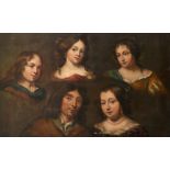 Flemish School c.1700 Portrait studies of five sitters Oil on canvas 40.5 x 62cm; 16 x 24in