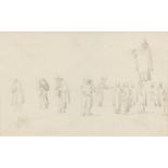 Sir David Wilkie RA (1785-1841) Figure studues Pencil and grey wash 15.2 x 23.2cm; 6 x 9in Unframed