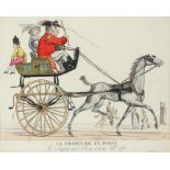 Adrien Godefroy (French 1777-1865) La Promenade en Bokei; Le Boulevard de Gand a Paris A pair,