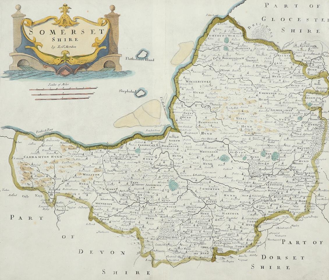 After Robert Morden Wiltshire; Dorsetshire; Somersetshire; Devonshire; Cornwall Five, each - Image 3 of 15