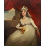 Sir William Beechey RA (1753-1839) Portrait of a lady, three-quarter length, traditionally