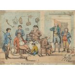 Henry Bunbury (1750-1811) The Breakfast: Symptoms of Drowsiness Hand-coloured etching 22.3 x 30.4cm;