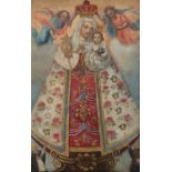 Peruvian School The Virgin of Antigua Oil on canvas 105.7 x 74.6cm; 41½ x 29Όin Provenance: