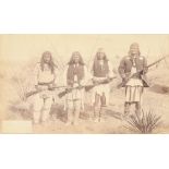 Camillus Sydney Fly (1849 - 1901) "Geronimo, Son and two picked Braves. Man with long rifle Geronimo