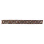A Mesquakie loom beaded sash Great Lakes, North America coloured glass beads with geometric designs,