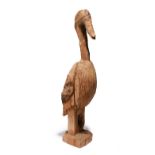 A Sakalava memorial model of a bird Madagascar 57.5cm high.