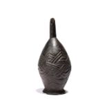 A Kuba clyster Democratic Republic of the Congo with carved geometric decoration to the ovoid