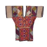 A Banjara Lambani child's embroidered coat Rajasthan, Northern India hessian and dyed fibres with