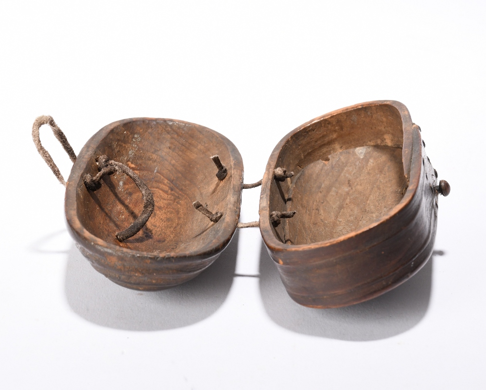 An Inuit trinket box and cover Alaska cedar, with domed base and cover and bentwood body, with - Image 2 of 2