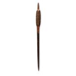 An Aboriginal pineapple headed club Queensland, Australia with a pointed finial and a fine fluted