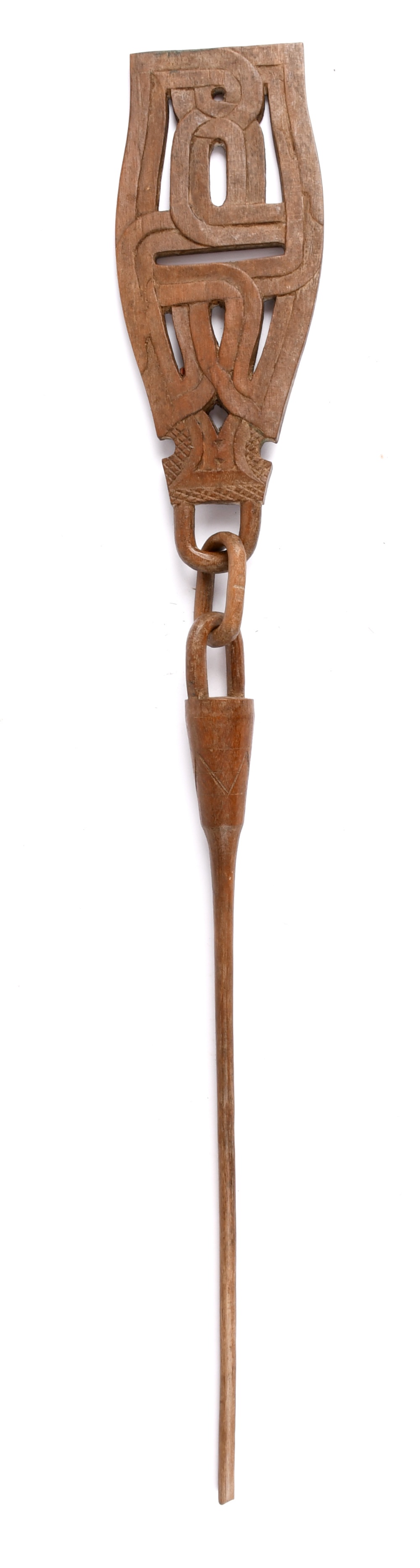 A Surinam cotton winding tool South America 54cm long.