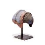 A Karamajong headdress Kenya human hair, clay, fibre and natural pigment, 14.5cm high, 21.5cm