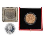 Elizabeth II: gold proof crown, 1993, 40th Anniversary of the Coronation (S 4302), cased, as struck;