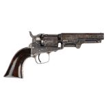 A fine and scarce London made Colt model 1851 pocket revolver in original case with accessories: .