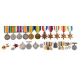 A family collection of medals, comprising: a Great War trio to 2nd Lieutenant Richard Albert Pescod,
