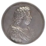 Charles II: Duke of Lauderdale 1672, a silver medal, 62 mm, draped and armoured bust of John
