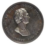 The Highland Society of London: Medal for Egypt 1801, silver, 48mm, angled truncation and maker's