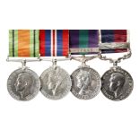 Four Medals to Warrant Officer R. R. Spry, Royal Air Force: Defence Medal; British War Medal 1939-